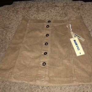 Corduroy tan skirt NWT